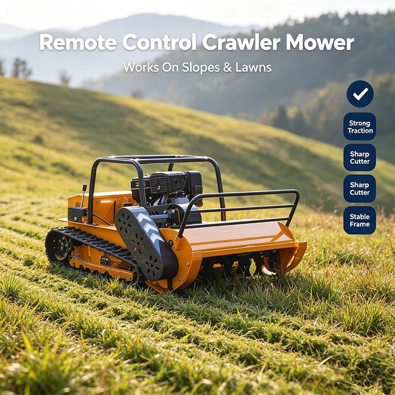 ES Crawler Type Remote Control DIY Wireless Automatic Lawn Mower Robot Outdoor Lawn Mowers Flail Mower