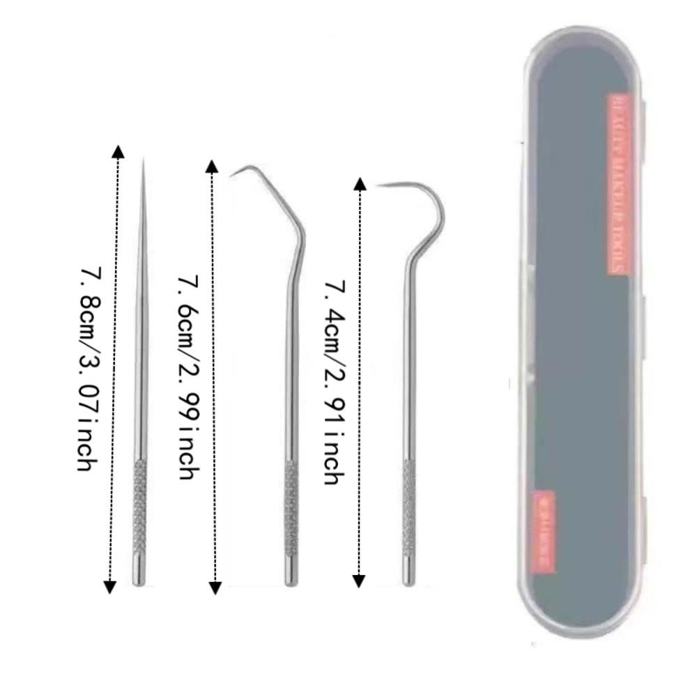 3/7pcs Reusable Toothpicks Pocket Set Stainless Steel Portable Teeth Cleaner for Tooth Oral Clean