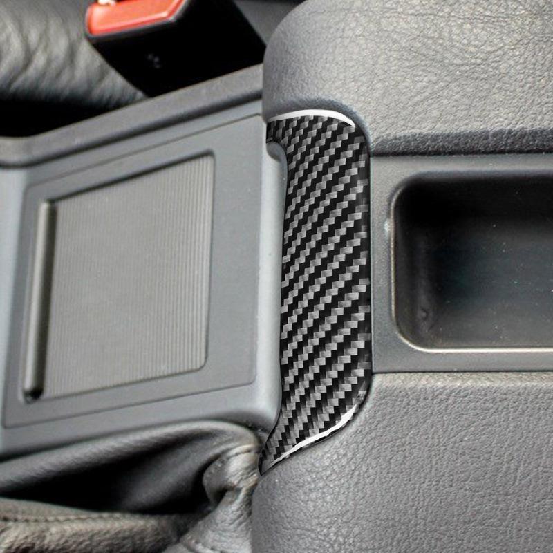 Real Carbon Fiber Car Accessories Center Armrest Switch Cover Soft Sticker For BMW 5 Series/M5 E39 1998 1999 2000 2001 2002 2003