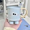 Мини Маленькое Настольное Мусорное Ведро с Крышкой - Симпатичная Настольная Корзина для Бумаги для Спальни, Кофейного столика и Офисного стола - Синий Розовый