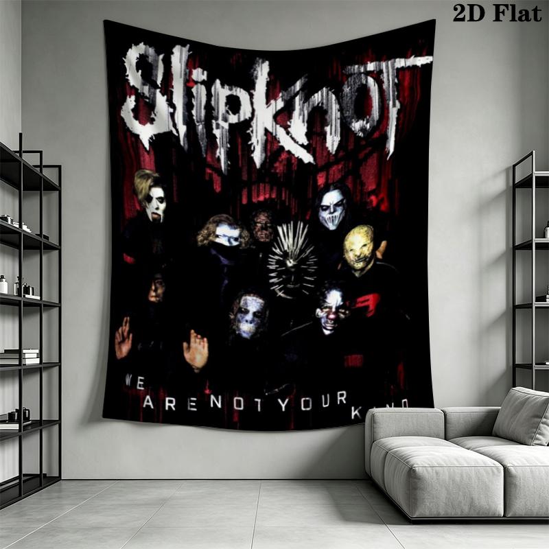 slipknot Wall Tapestry Aesthetic Wall Hanging Printed Fabric Blanket Decorative Tapestries for Bedroom Living Room Home Decor