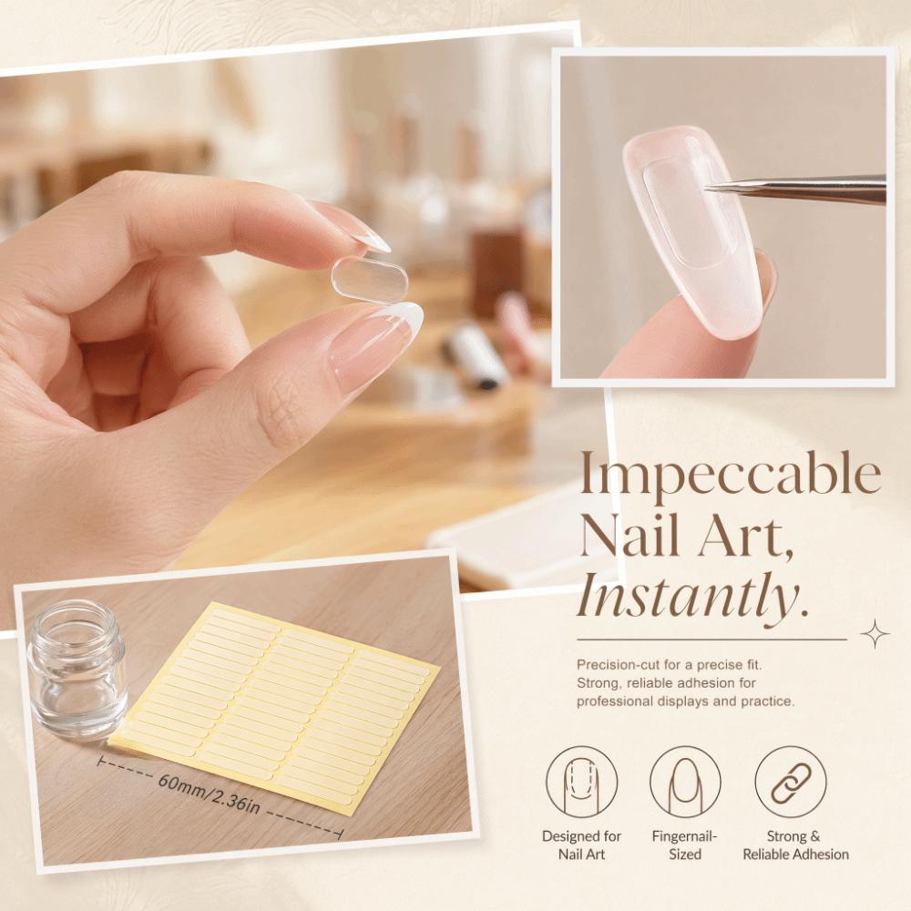 3pcs Strong Stickiness Nail Tip Display Adhesive Tape Practical For Salon & Home