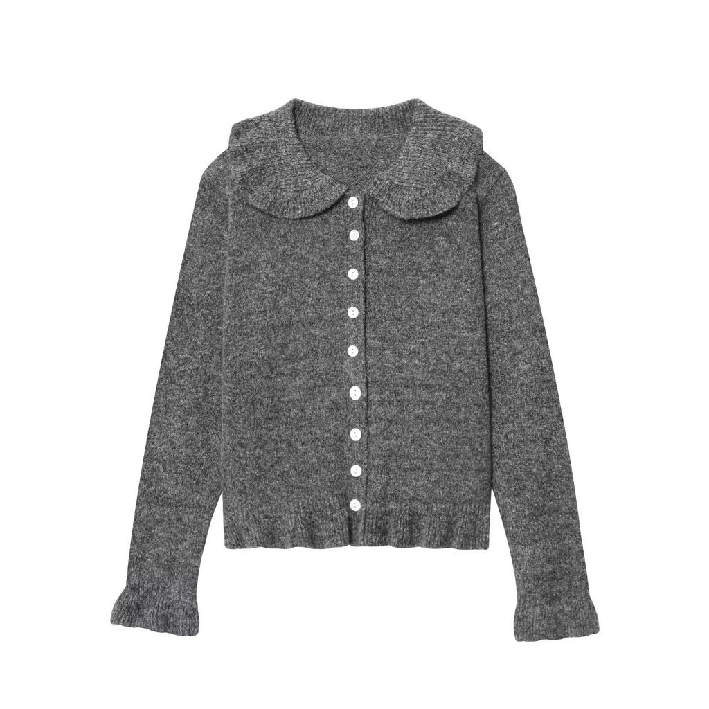 European and American style, new women's fashion, versatile, cross-border French layered decorative knit jacket