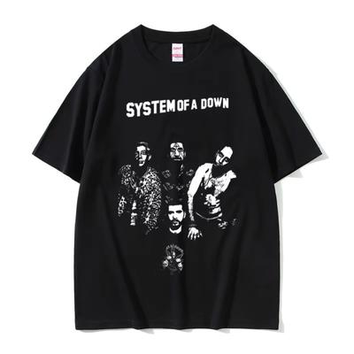 Альтернативная Метал-Рок Группа System of A Down Графическая Футболка Мужская Женская Одежда Повседневная Винтажная Оверсайз С Коротким Рукавом Футболки