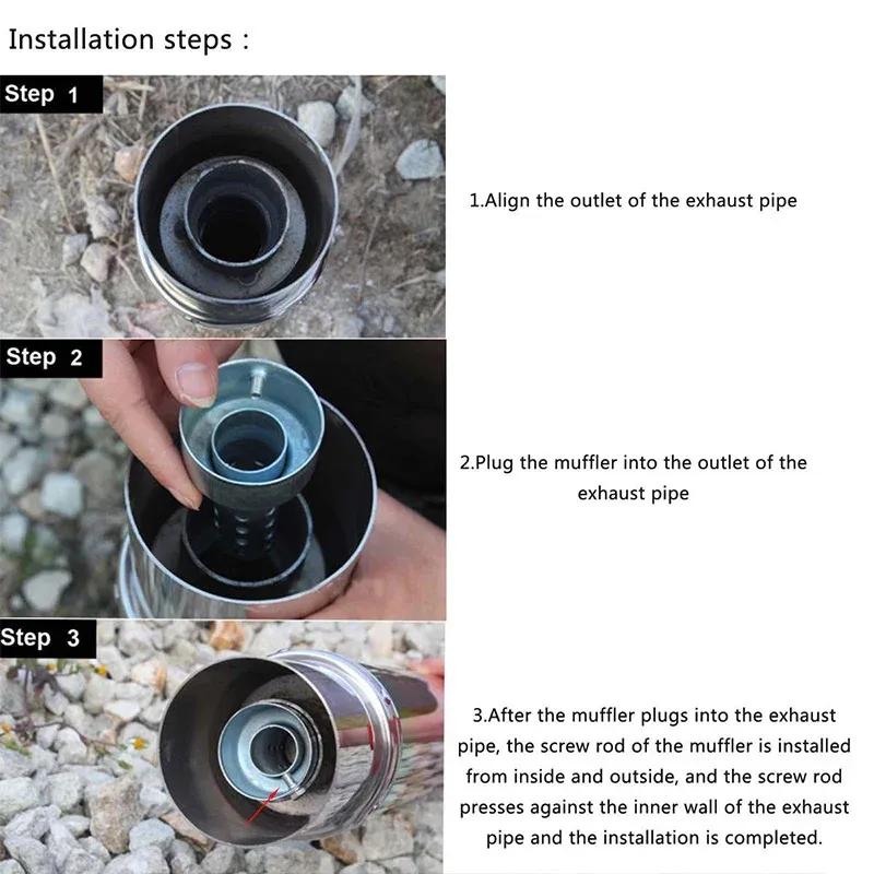 2 шт. 35 мм 42 мм 45 мм 48 мм 60 мм Универсальный Мотоциклетный Глушитель DB Killer Глушитель Шума Звукопоглотитель Выхлоп Регулируемый Черный