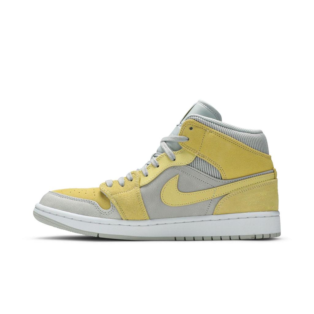 Air Jordan 1 Mid SE 'Lemon Wash' (Unisex) Grey / Lemon Wash / White Vintage Basketball Shoes DA4666 001
