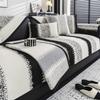 Осенний домашний чехол из шенилловой ткани в полоску Funda Sofa Mat Non-slip Anti-cat Sofa Cushion Couch Sofa Covers Mat