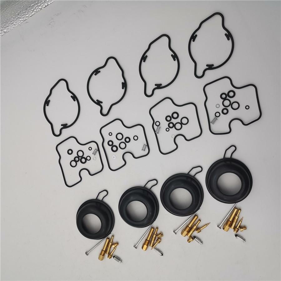 4 Set Carburetor Rebuild Repair Kit W/ Diaphragm Vacuum For Honda CBR400 RR NC29