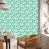 Cow Patches Wallpaper, Sea Green, Mint and White for Living Room and Bedroom 50x1000