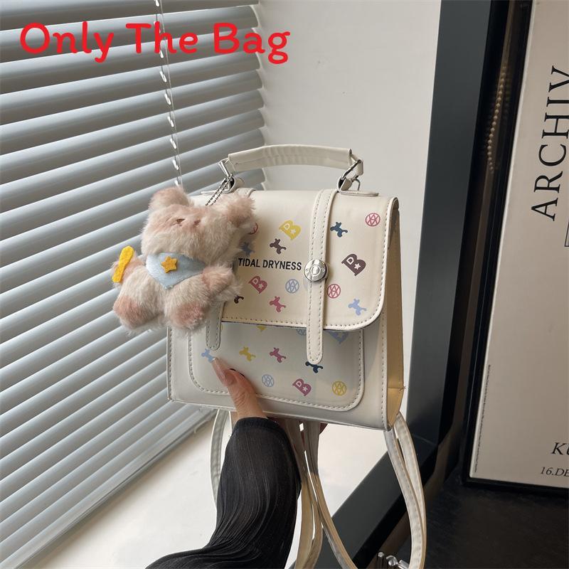 Retro Bag With Flap Closure Pu Material Street Style Daily Use For Students