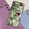 green aesthetic Phone Case For iPhone 18 16 15 14 13 12 11 17 Pro Max 13 mini 16 Plus 16e 17 Air Bumper Cover