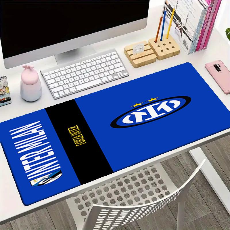 Inter Milan Theme Mouse Pad, Non Slip Rubber Base, Multifunctional Office & Home Decor, Perfect for Workspace Personalization.