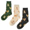 Crew Shiba 3 пары Shiba Shiba Inu [InSomila] Носки, Длина, Женские, Ину, Комплект, Милые, Собака, Носки, Девочки, Носки, Ину,