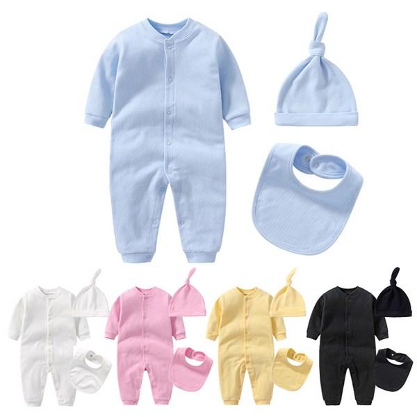 Детский простой скафандр с застежкой-кнопкой Mom's Care, состоящий из 3 предметов G003BCAA132, корейские товары для детей