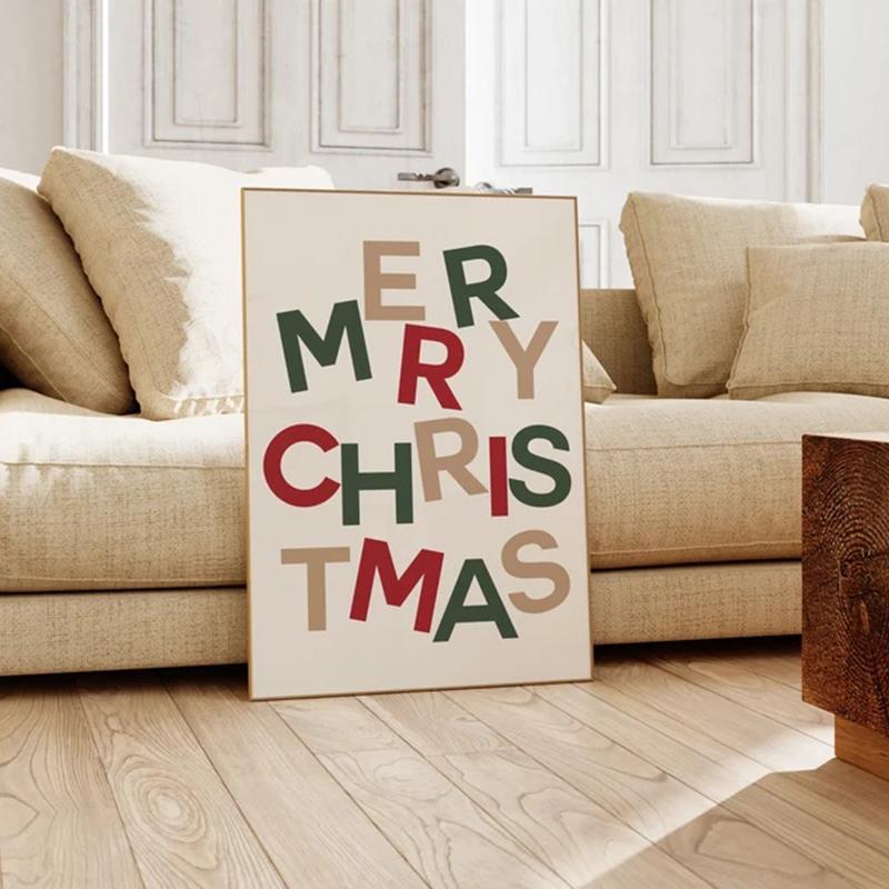Retro Funny Christmas Trendy Art Posters Canvas Painting Wall Prints Pictures Children Room Home Decor