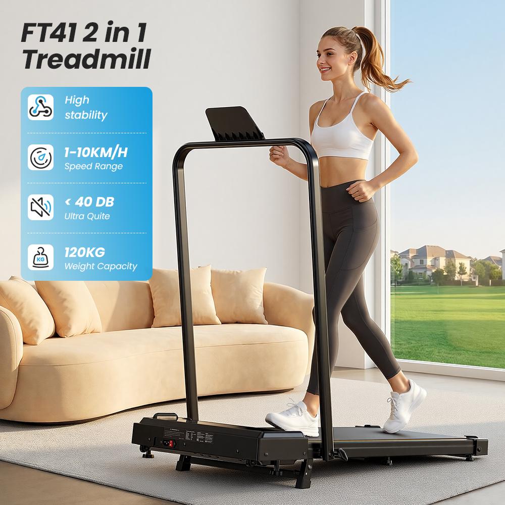 Formill FT41 Treadmill, 0.75-2.5 Hp Max Power, Top Speed 1-10 km/h, Foldable, Max Load 120Kg