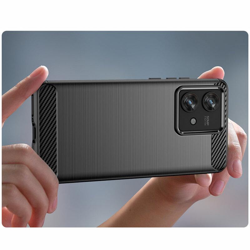 Case for Motorola Edge 40 Neo, Carbon, Black