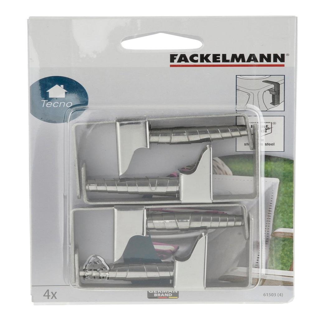 Набор из 4 зажимов для скатертей Fackelmann Tecno из нержавеющей стали, арт.. 61503