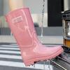 Женские высокие непромокаемые резиновые сапоги с нескользящей подошвой для улицы
