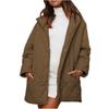 Women's Autumn and Winter Casual Lightweight Coat Loose Hooded Design Diamond Jacket
