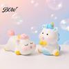 Miniature Resin Decor Cute Unicorn Ornaments, Micro Landscape Decorative Figures, Compact Healing Desk Figurine for Office Home Car Dashboard Desktop