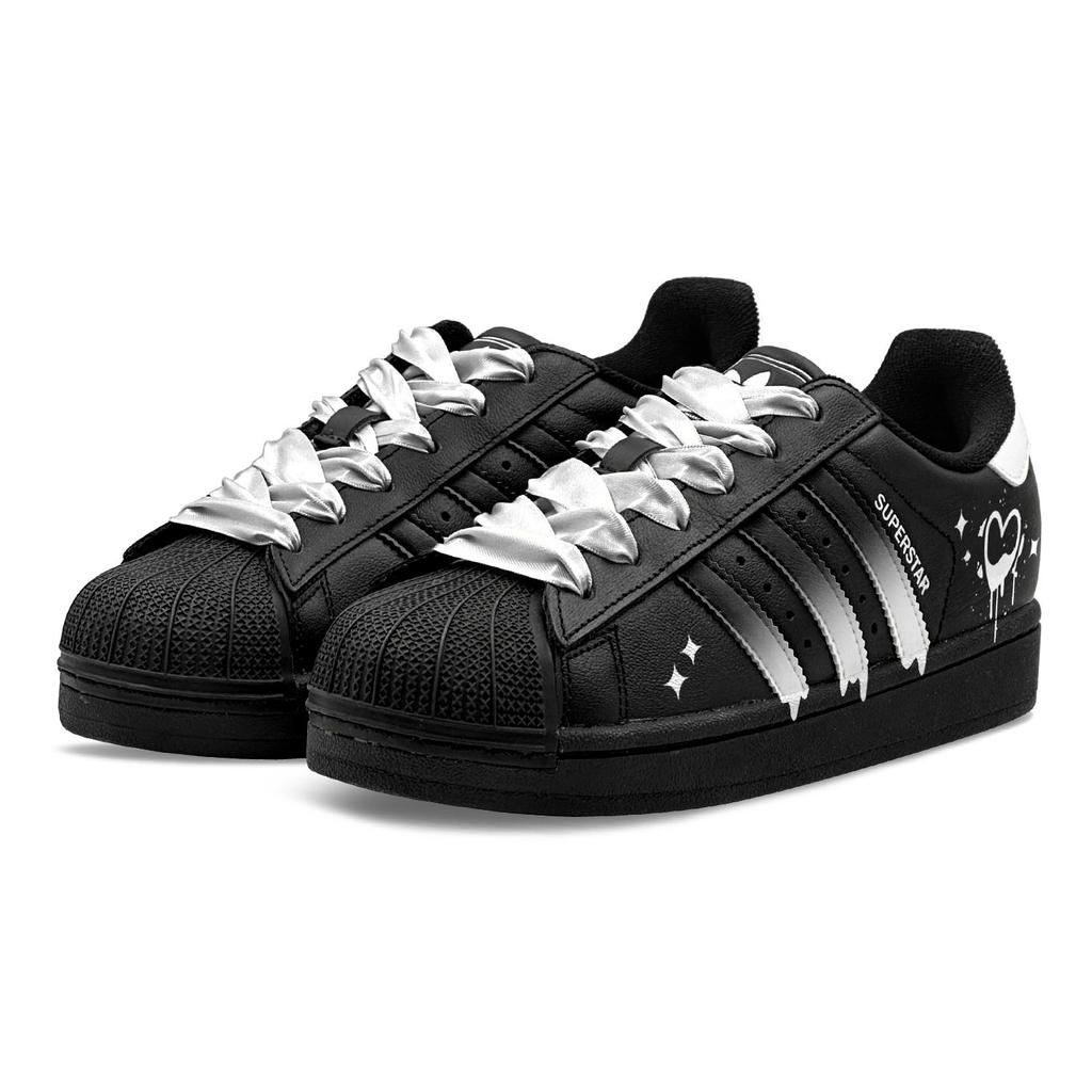adidas Originals Superstar 2 GS Для пары, Сказочное сердце, Минималистичный стиль, Универсальные, Винтажный повседневный Низкие JH9977(Team1655-S-BOX)