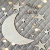 Decorate Wooden Stars Decorate Baby Nursery Rattan Moon Wall Decorate Wooden Nursery Children Baby Children Boys Girls Bedroom Decoration