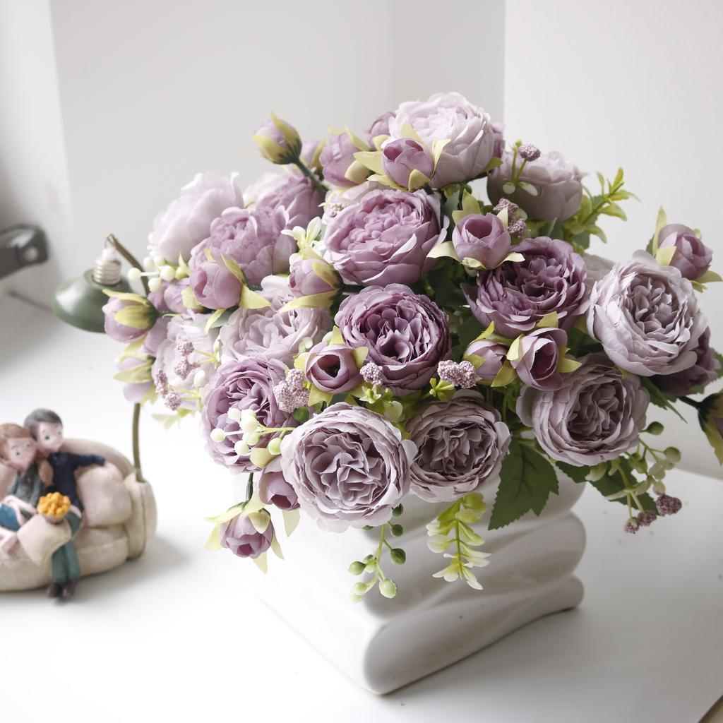 1 шт. Шелковый пион, искусственный цветок розы, красивый букет цветов, свадебное украшение для дома, искусственный цветок для декора стола, искусственная шелковая цветочная композиция