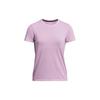 Round Neck Logo Print Slim Fit Short Sleeve T-Shirt Women Tops Purple 1375698-543