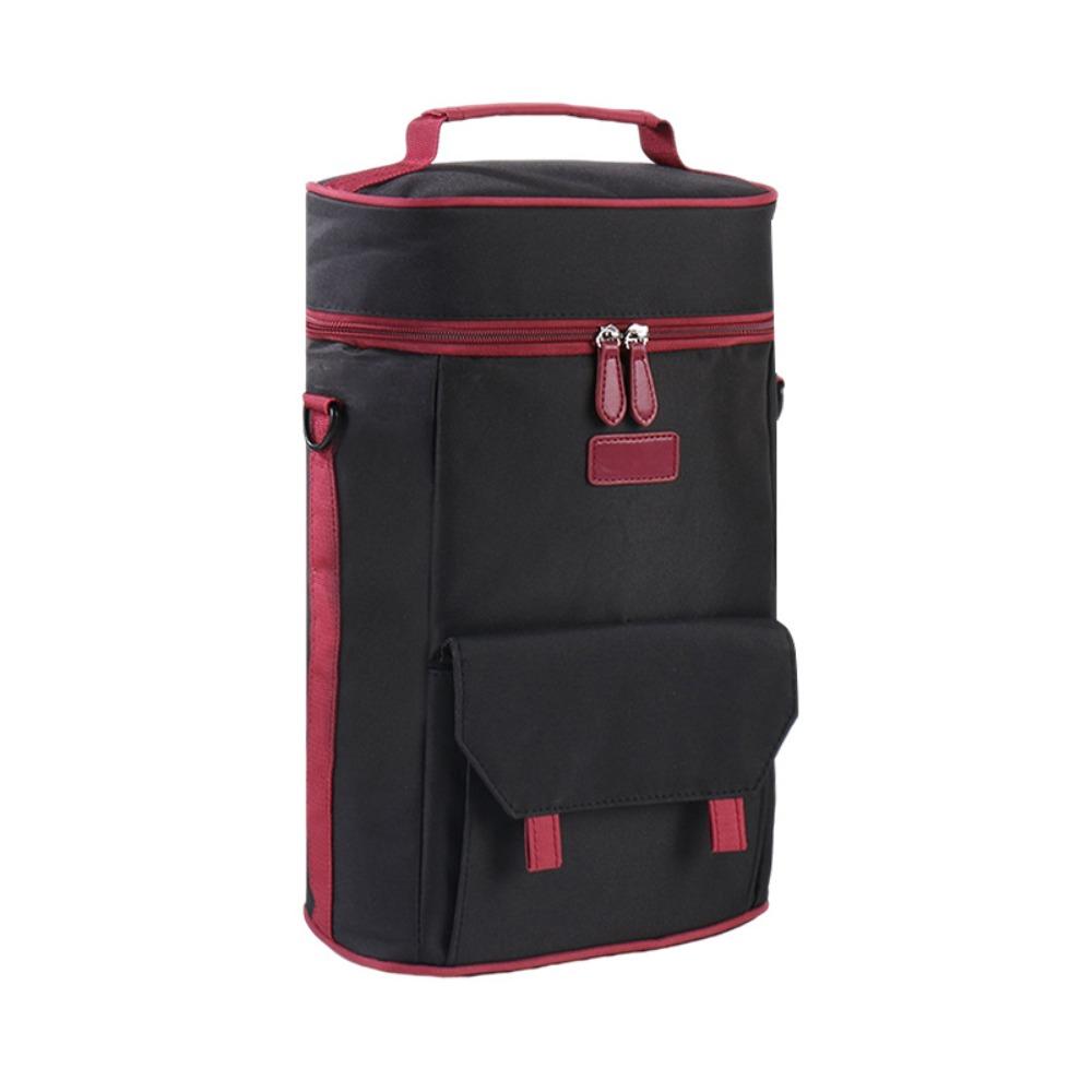 Portable Wine Tote Bag Two-bottle Camping Organizer Wine Bottle Shoulder Bag Outdoor Camping
