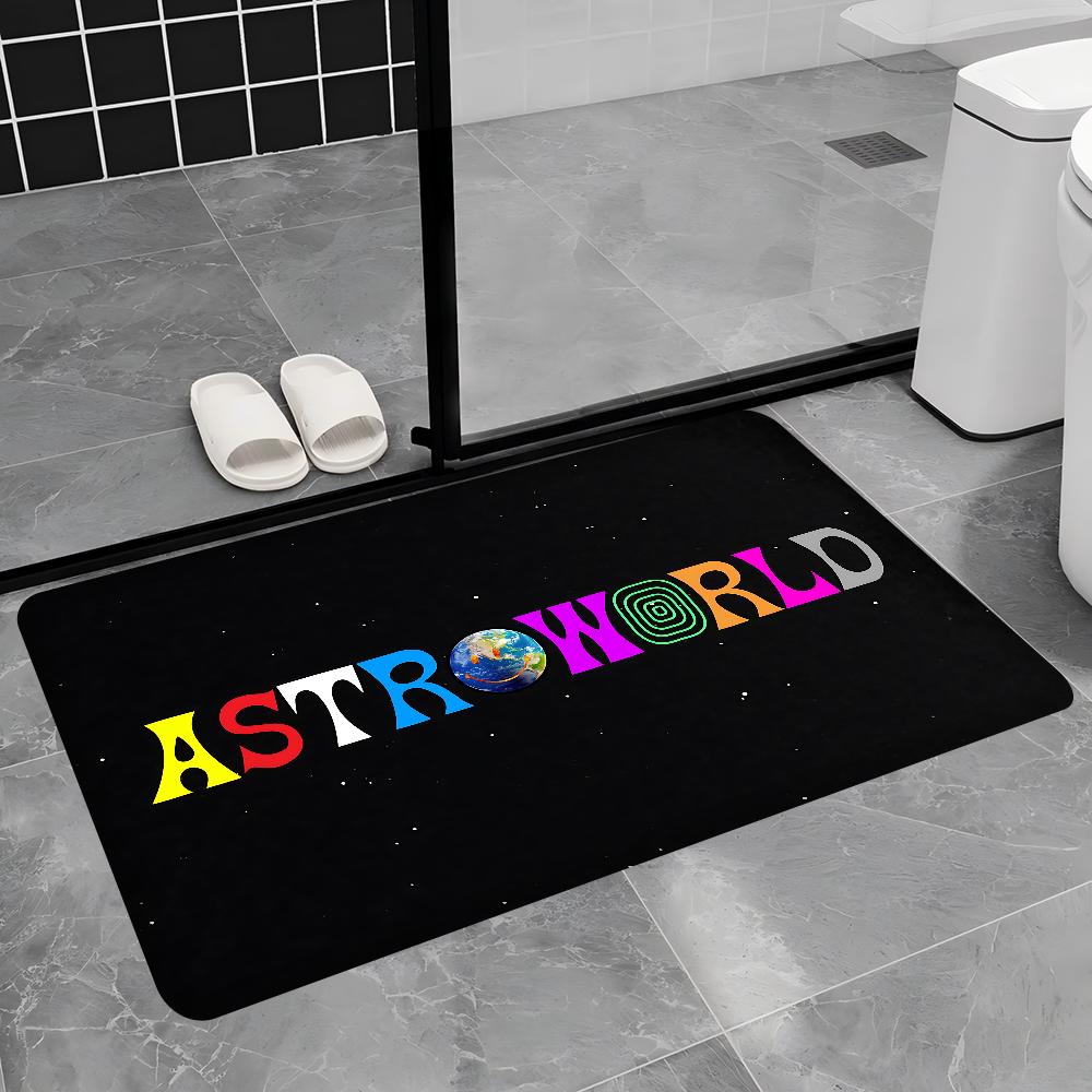Travis Scott Astroworld Room Mats Anti-slip Absorb Water Long Strip Cushion Bedroon Mat Welcome Doormat