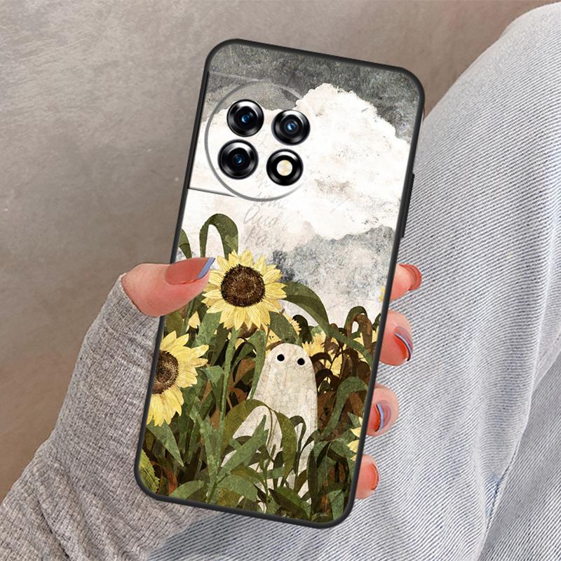 Beautiful Yellow Sunflower Cover For OnePlus 12 12R 13 13R 11 10 Pro 8T 10T OnePlus Nord 4 CE 3 2 Lite N30 N20 N10 Case