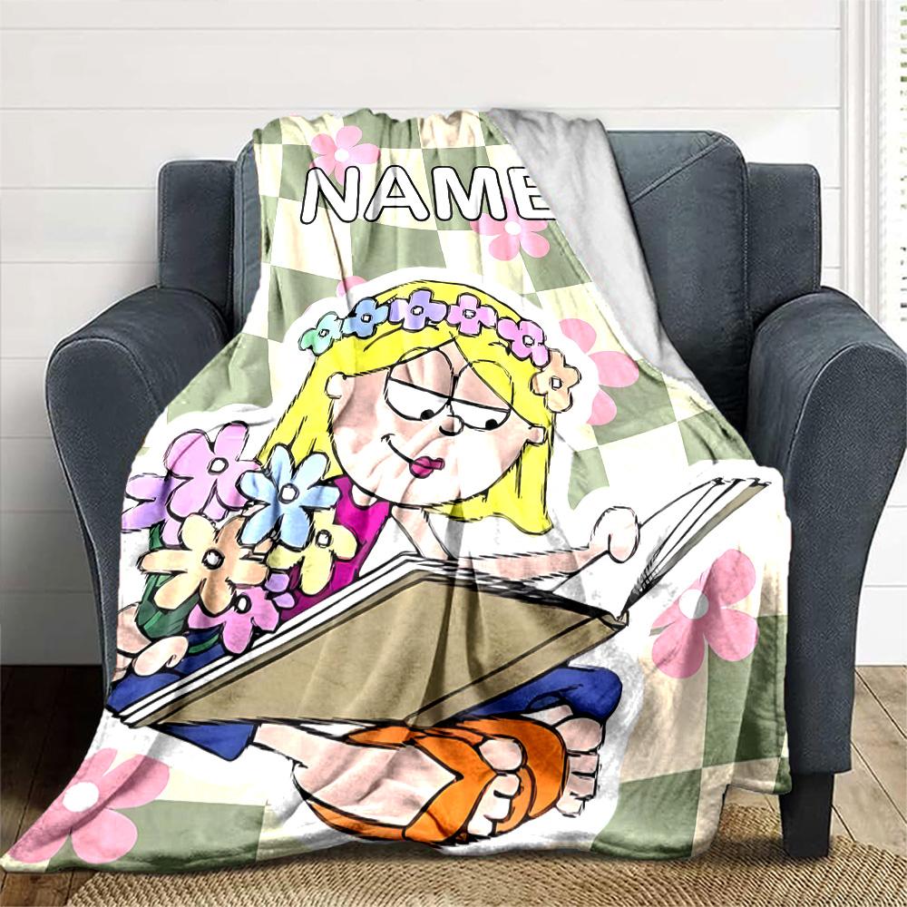 Customizable Lizzie McGuire Y Sus Locuras3 Throw Blanket – Personalized Name, All-Season Cozy Snug Blanket, Machine Washable, Personalized Blanket