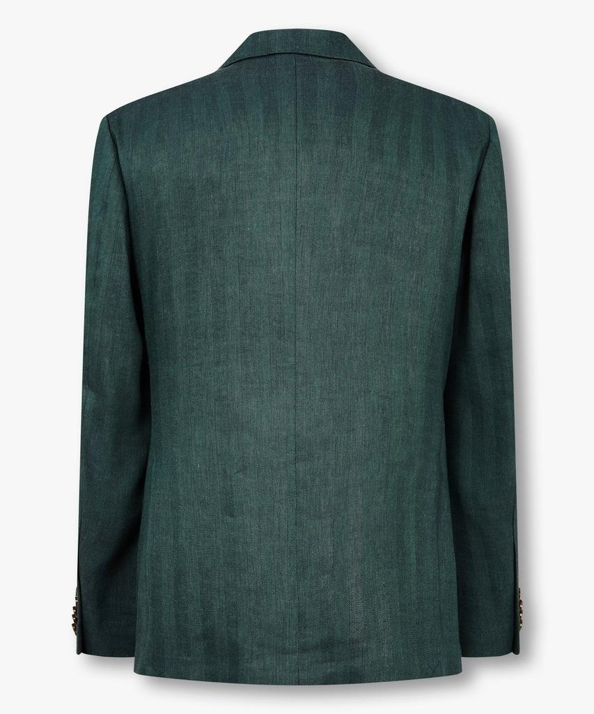 Man On The Boon [Drago] Herringbone Linen Wool Jacket_Green 4714102008
