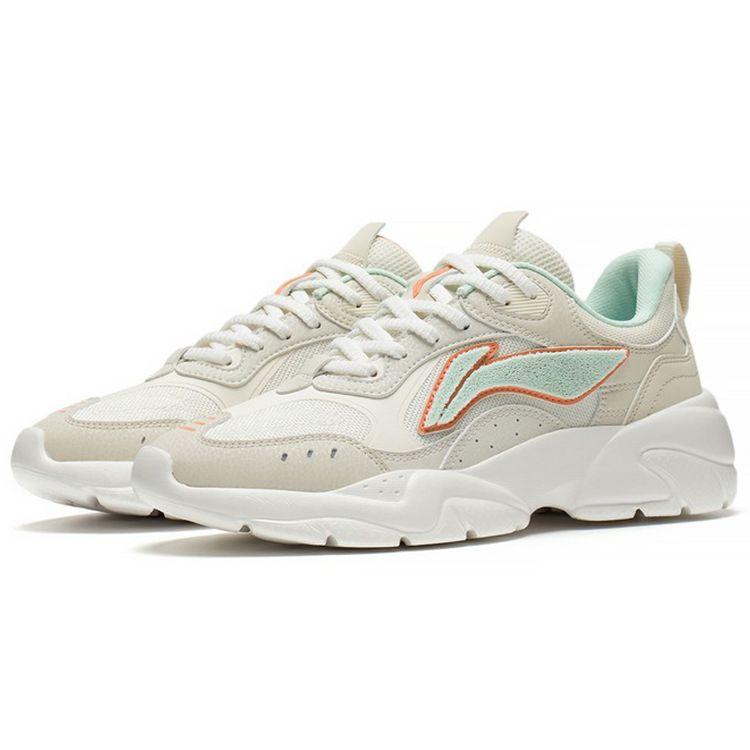 Li Ning Классические низкие спортивные повседневные туфли женские кроссовки Off-White AGCS268-1