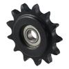 C45 Carbon Steel Chain Idler Sprocket Bearing Circlip for ISO 08B Chains Machinery Transmission