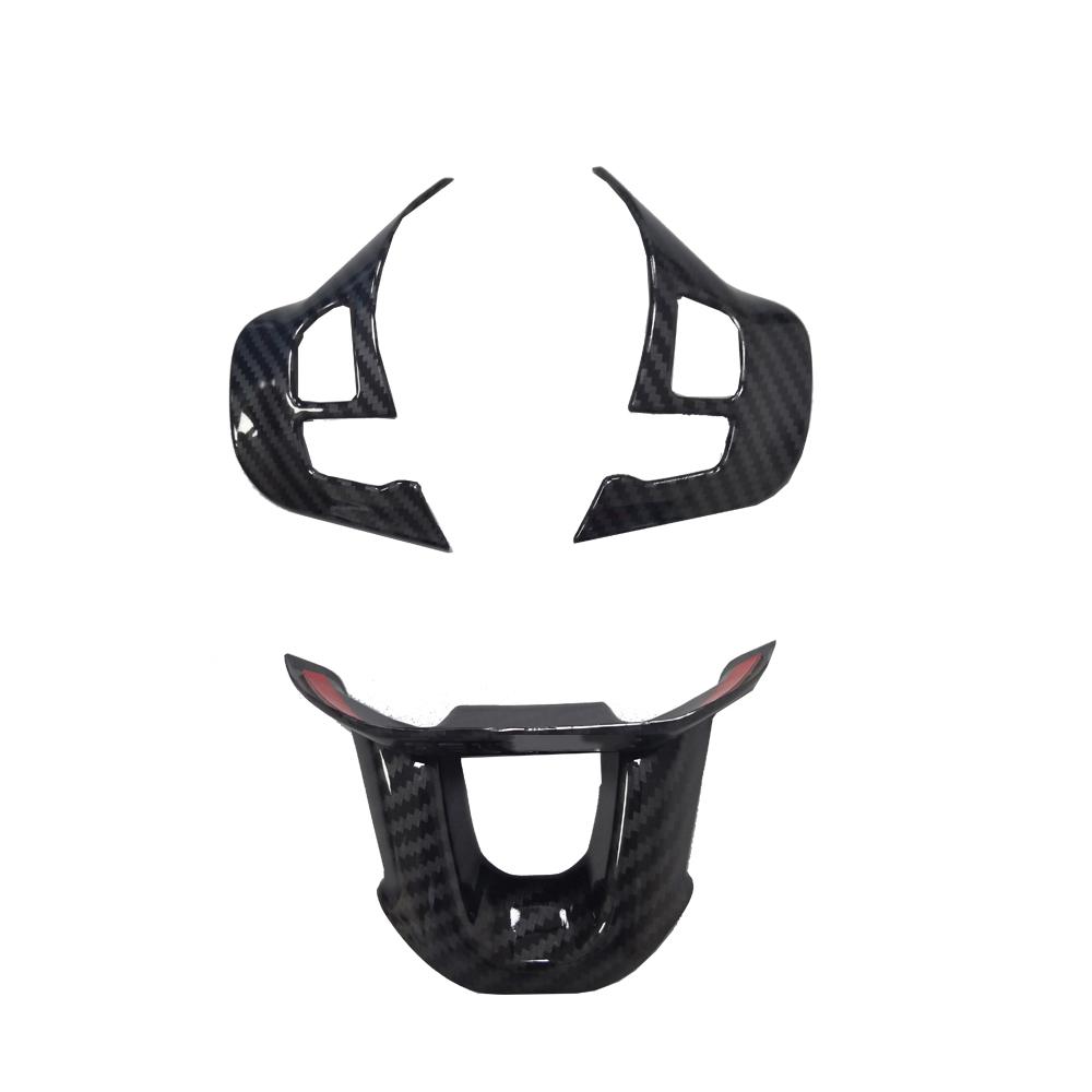 Накладка на руль из углеродного волокна, наклейки, эмблема для Peugeot 2008 208, украшение интерьера автомобиля