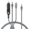3-в-1 Кабель питания Starlink Mini от постоянного тока 18AWG ПВХ оболочка Быстрая зарядка 5А Совместим с автомобилем и DC USB Длины 2 м и 3 м Материал ПК