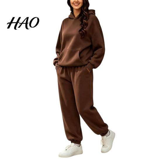 Women Casual Streetwear Women's Two Piece Tracksuit Set, Long Sleeve Hoodie & High Waisted Joggers Sweatpants, Sportswear Matching Outfit for