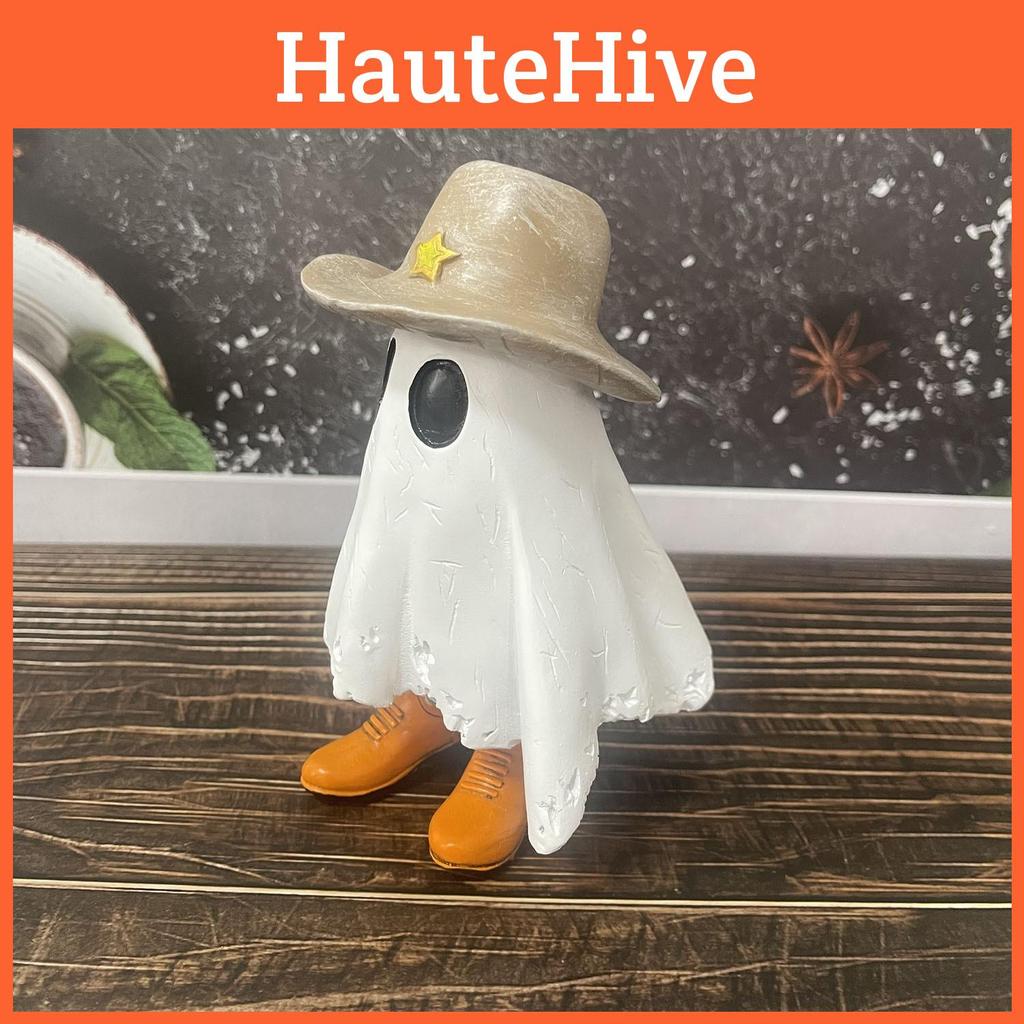 Unique Cowboy Ghost Statue Decorative Resin Figurine Perfect For Halloween Home Decor