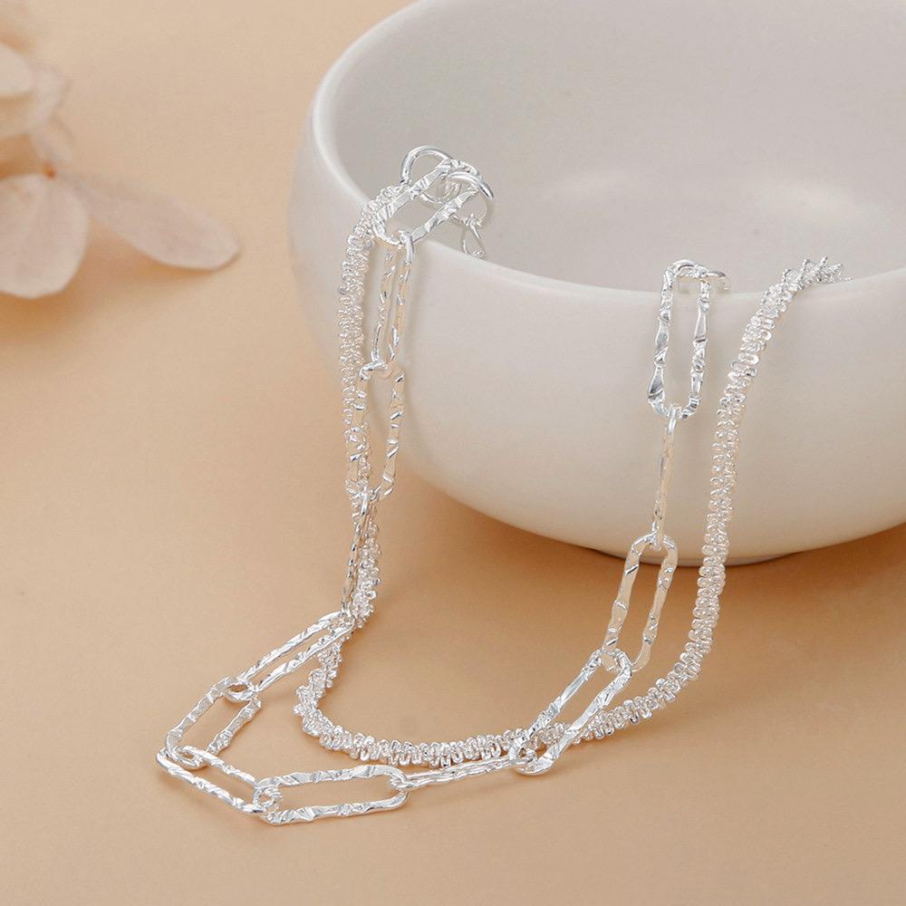 Copper Exquisite Double Chain Bracelet for Women, Stylish and Elegant Wedding Jewelry Accessories