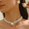 Elegant Pearls Necklace and Earrings Set for Weddings Parties Daily Wear