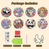 8 Pieces/set of Diamond Painted Animal Patterned Coasters, DIY Coasters with Holder, Suitable for Beginners and Adults, Art and Craft Supplies Gifts