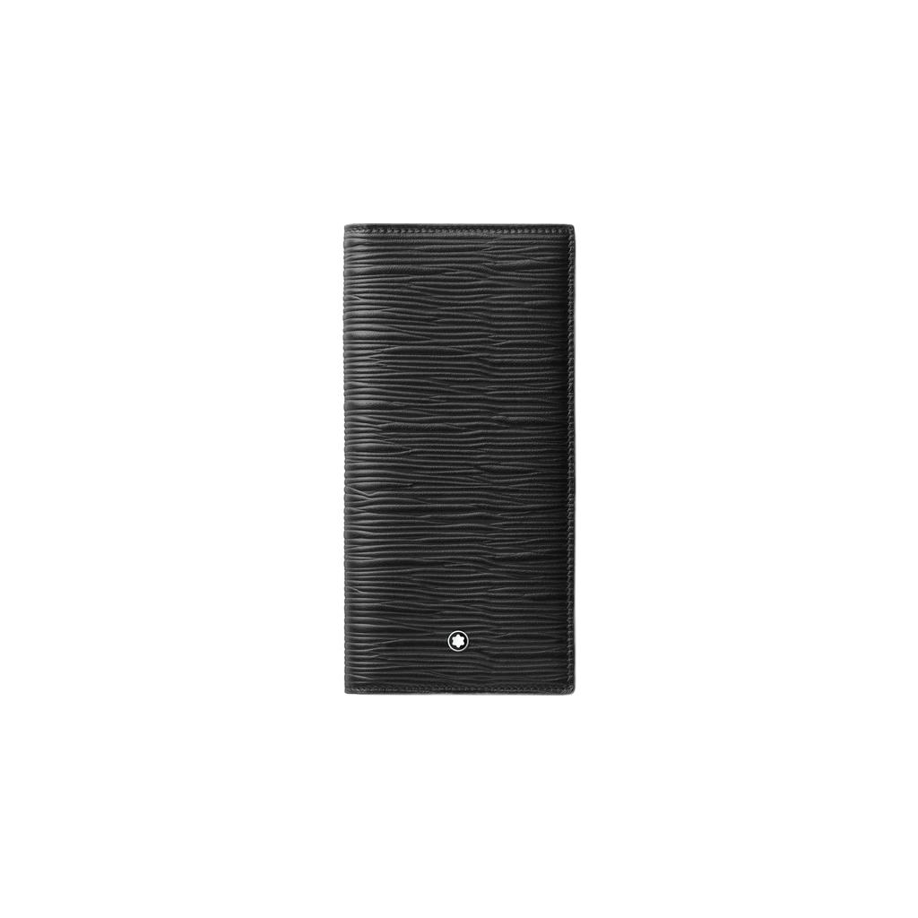 Montblanc Meisterstück 4810 Кошелек с клапаном и принтом под кору Мужской кошелек Черный 130928