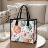 Fashion Space Pattern Tote Bag Portable Daily Carry Shoulder Bag For Shopping Travel Outdoor Use