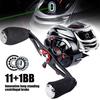 Baitcasting Reels Magnetic Double Brake Lure Baitcaster Ree Left Right Hand Bass Fishing Reels