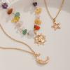 Vintage Sweet Multi-layered Necklace for Women Stars Moon Sun Pendant Crystal Stons Beaded Necklaces Jewelry Accessories