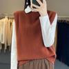 Женский кашемировый жилет Qinghe Cashmere 30% кашемир 70% шерсть Женский осенне-зимний кашемировый жилет мягкий и теплый