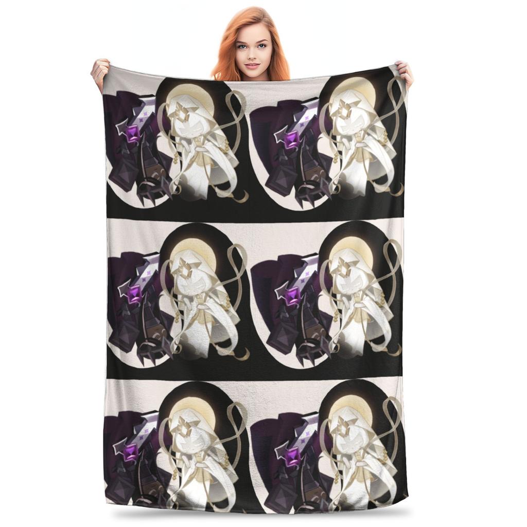 Shadow Milk Pure Vanilla Yuri Blanket Cookie Run Kingdom Flannel Funny Breathable Throw Blanket for Home  Winter