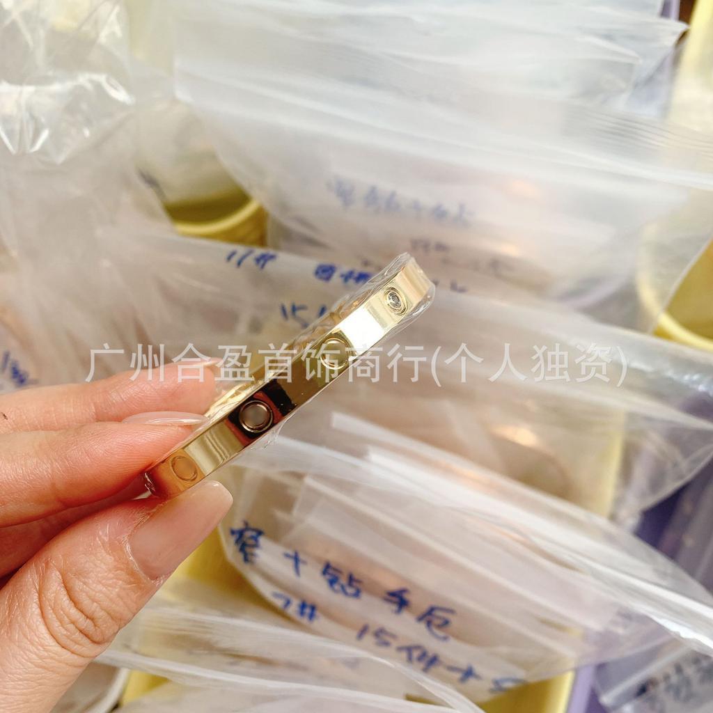 V Gold CNC Высокая Версия Браслет Любовь Узкая Средняя Широкая Версия Новый Женский Толстый Покрытый 18K Розовым Золотом Браслет для Пары